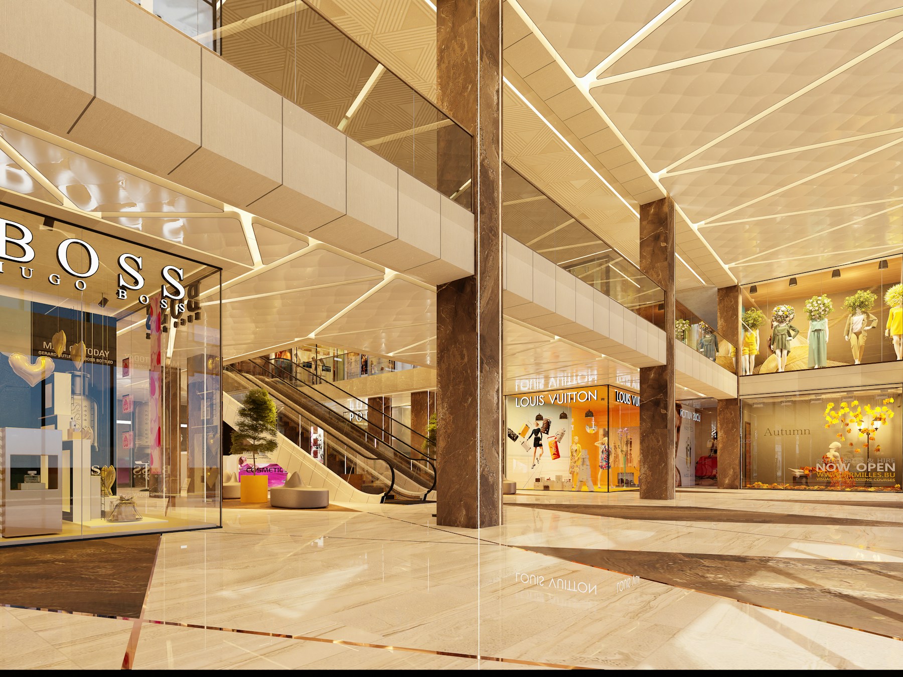 Ambiente comercial preparado para receber clientes